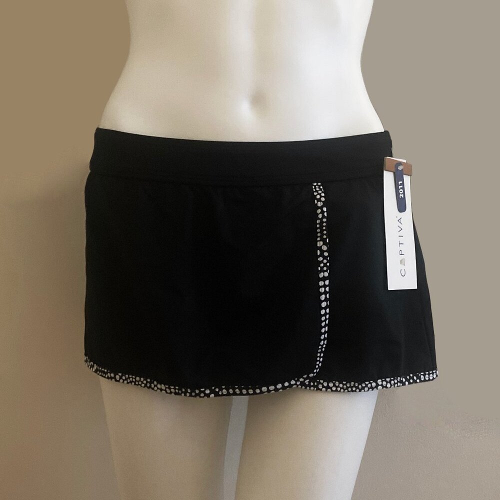 Captiva Black Swimskirt Size M NWT